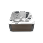 hot spring sx hot tub 3 person. interior white exterior brown.